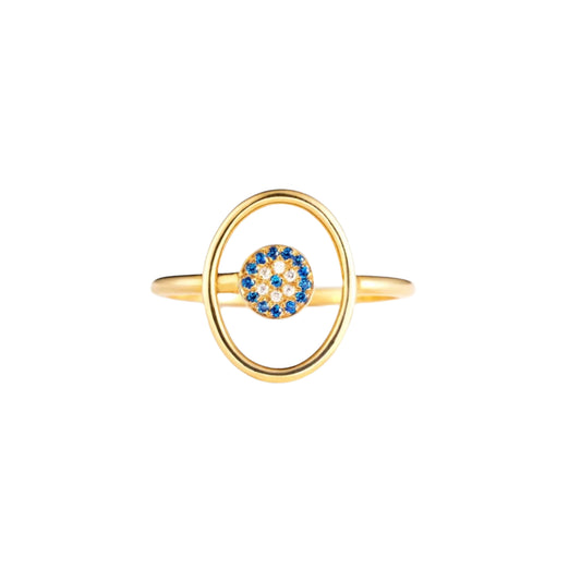 925 Sterling Silver Evil Eye Ring