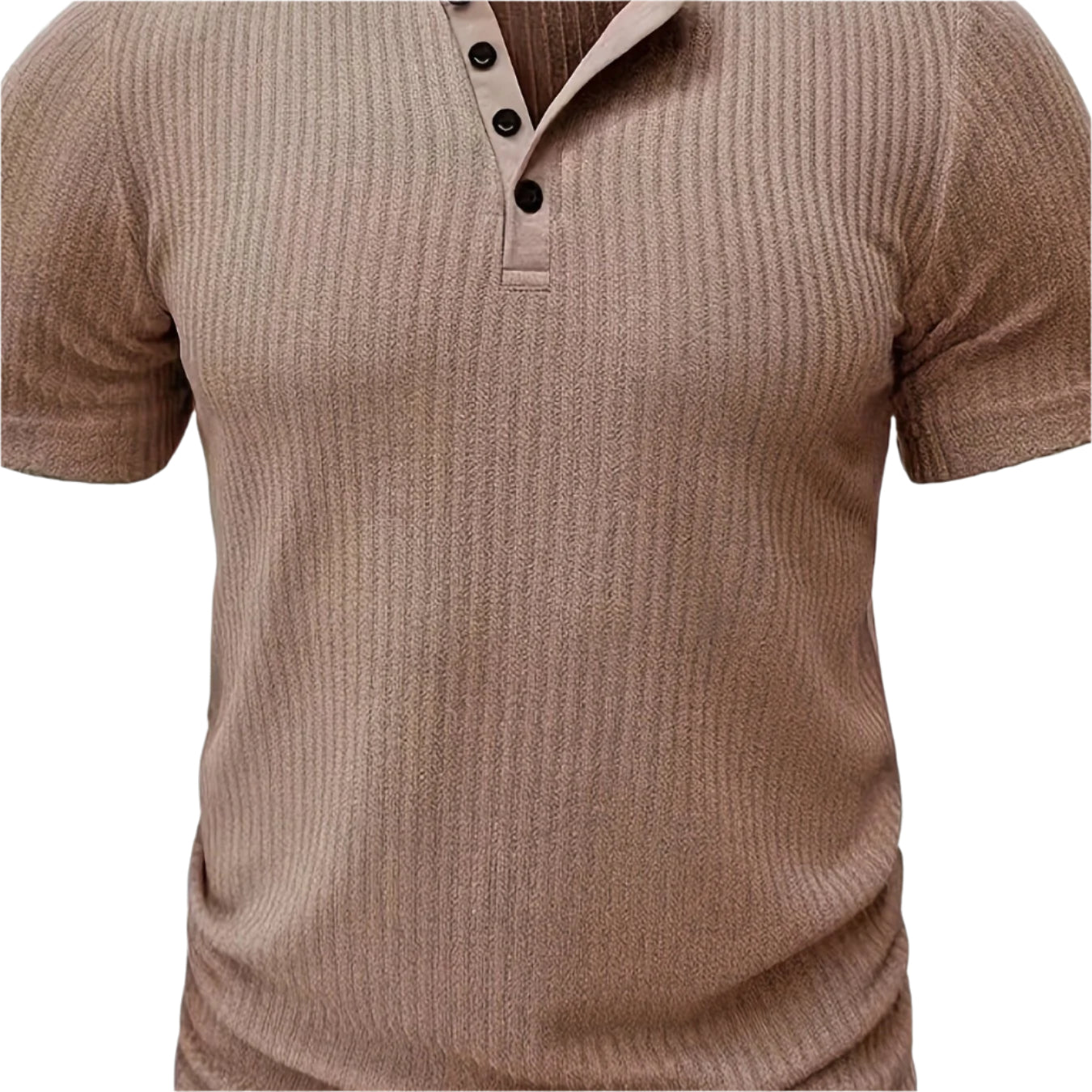 Men's Short Sleeve Button T Shirt