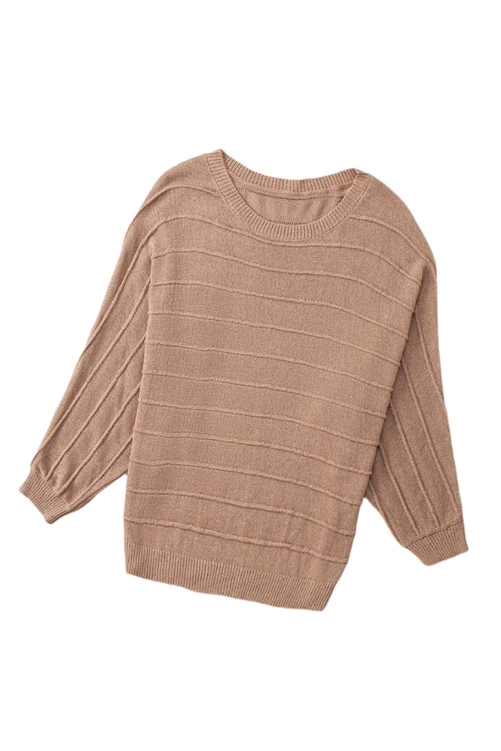 Round Neck Long Sleeve Knit Top