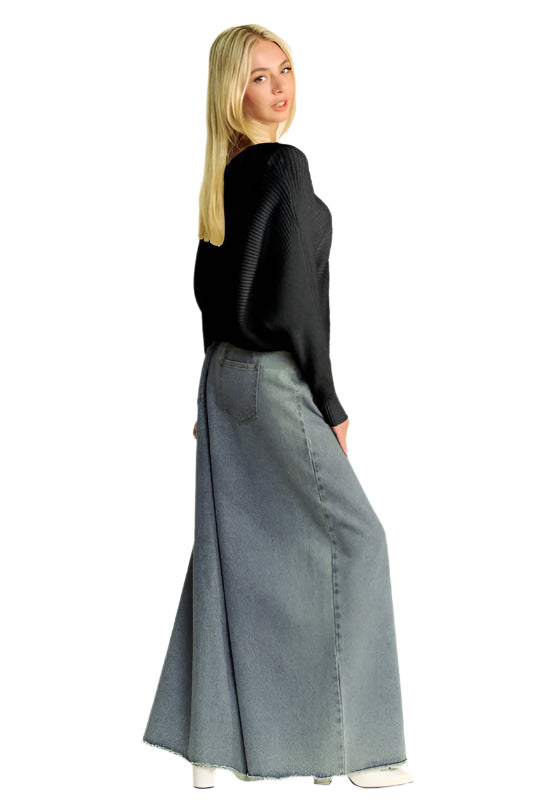 Davi & Dani Round Neck Batwing Sleeve Sweater