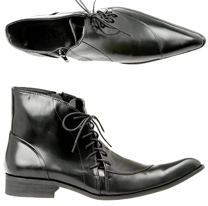 Men's Cowhide Leather Lace Up Ankle Boots