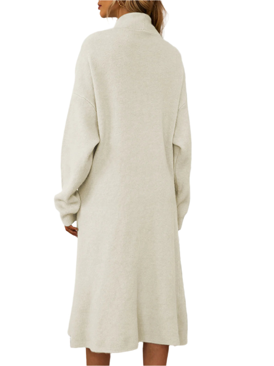 V-Neck Cami Dress and Open Front Cardigan Sweater Set
