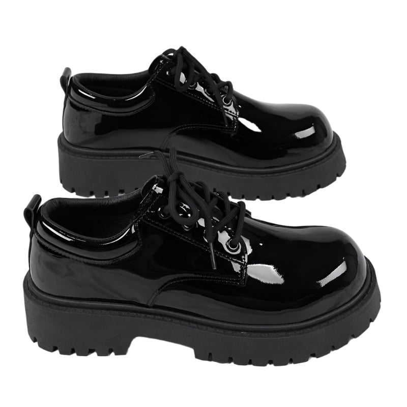 Men's PU Patent Leather Thick Sole Shoes