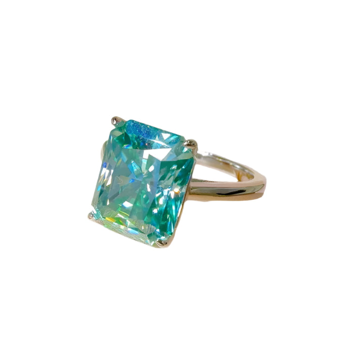 2 Carat 925 Sterling Silver Moissanite Rectangle Shape Ring