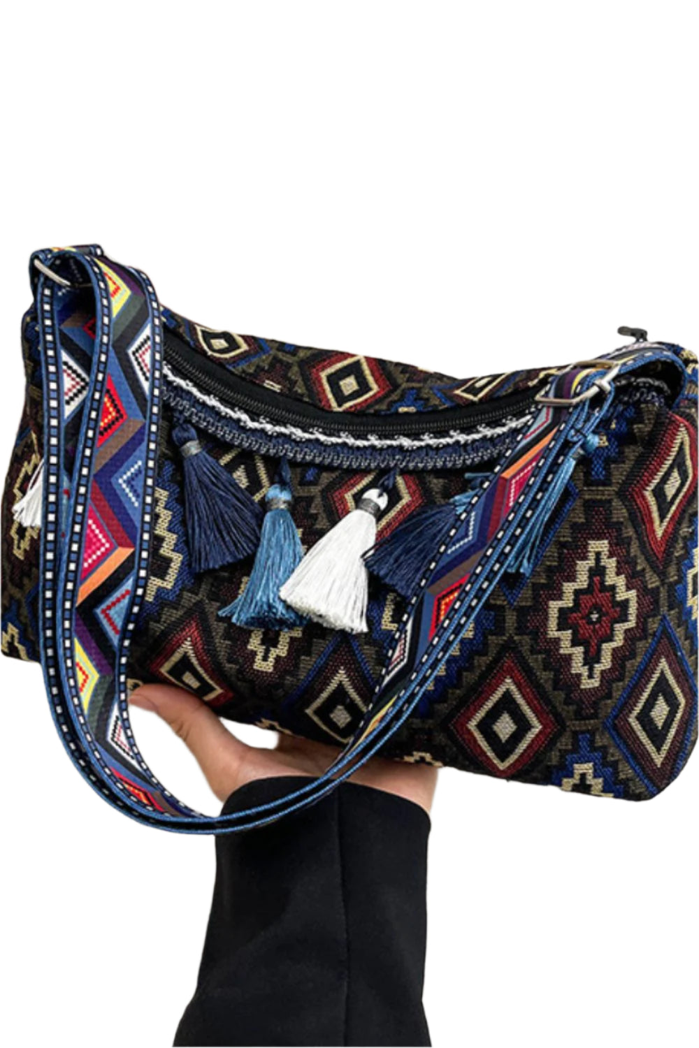 Tassel Adjustable Strap Shoulder Bag