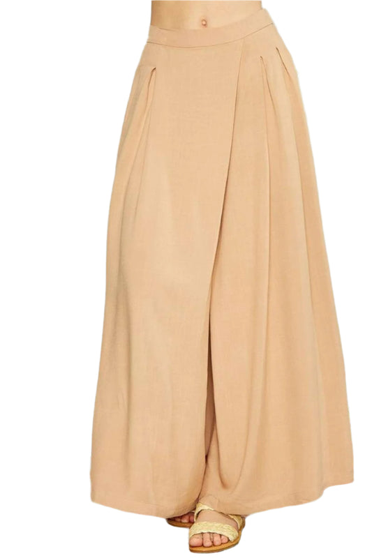 Mittoshop Wrap Pleating Detail Wide Leg Pants