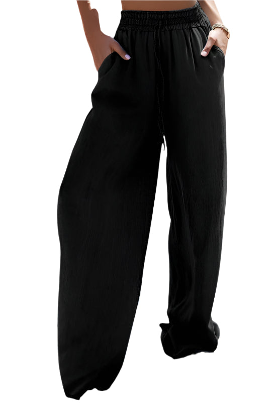 Drawstring Wide Leg Jeans