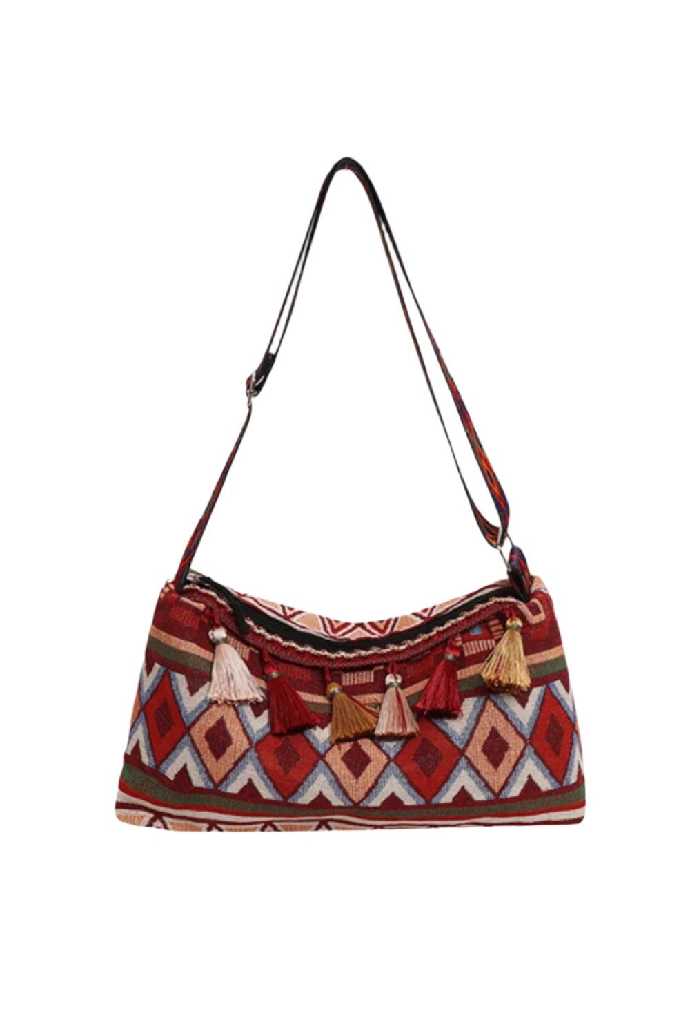 Tassel Adjustable Strap Shoulder Bag