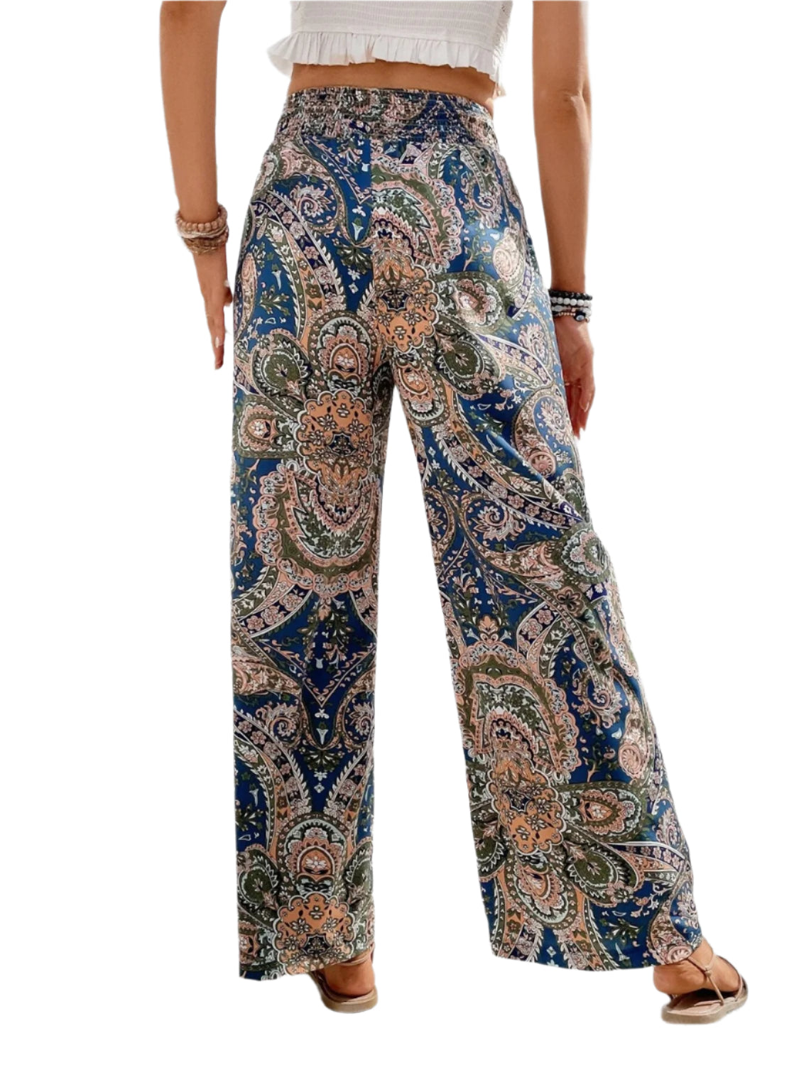 Printed Wide Leg Pants