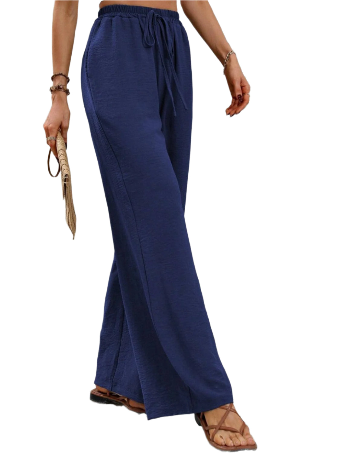 Wide Leg Drawstring Pants
