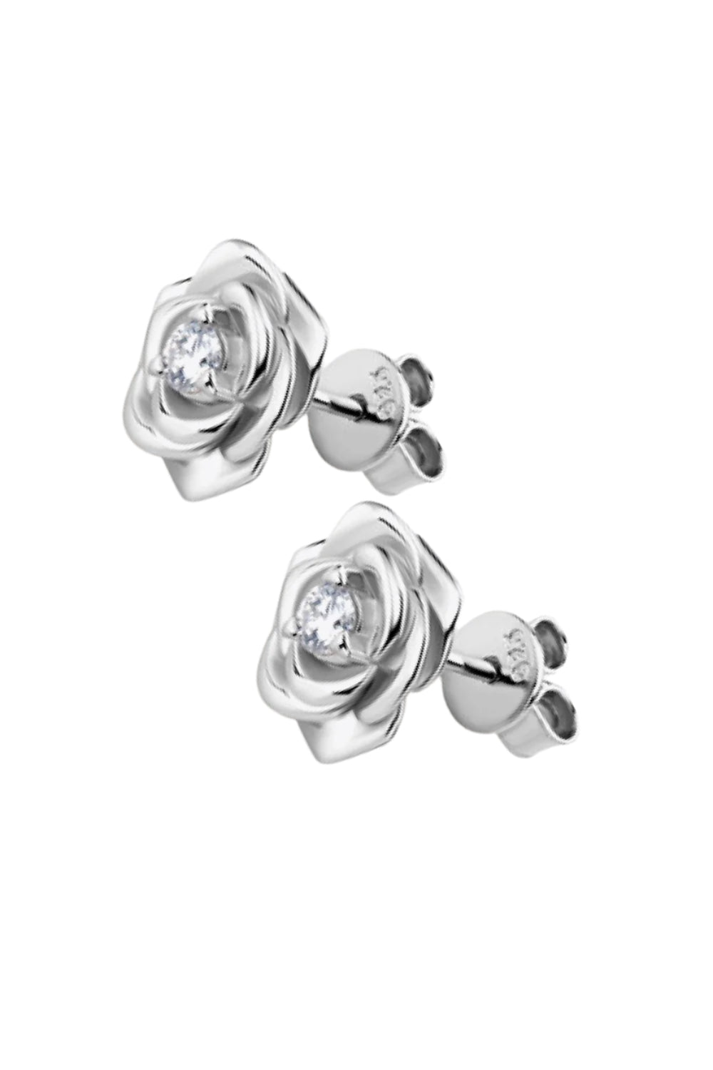 Adored Moissanite Rose 925 Sterling Silver Earrings