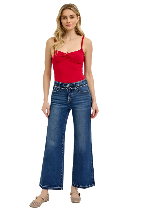 RISEN Full Size Tummy Control Bootcut Jeans Plus Size