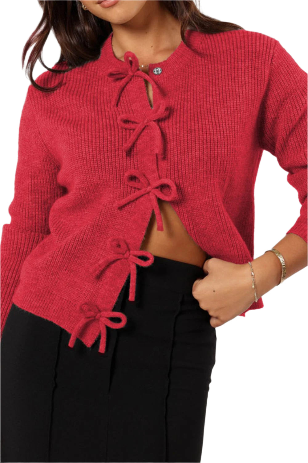 Tied Long Sleeve Cardigan