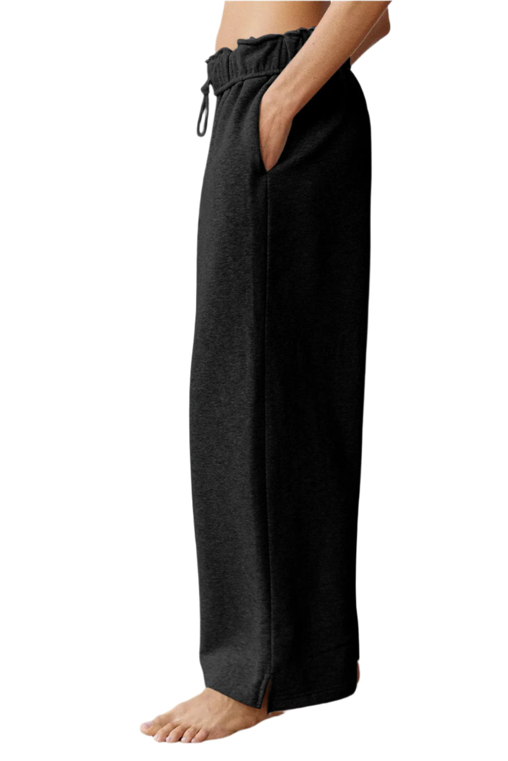 Drawstring Wide Leg Active Pants