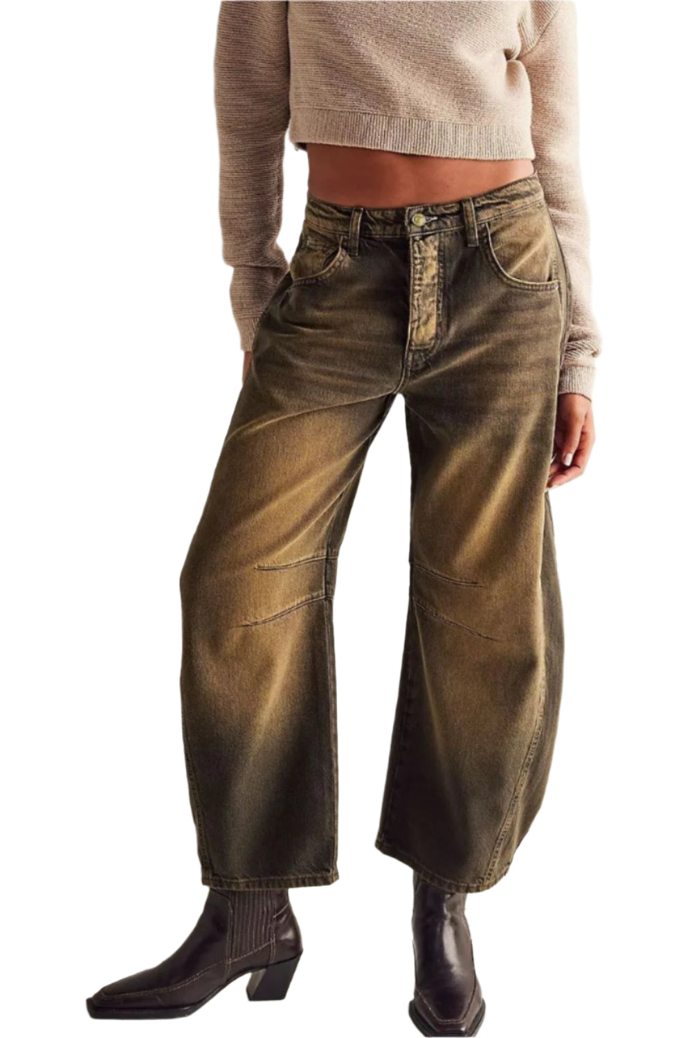 Wide Leg Jeans with Pockets