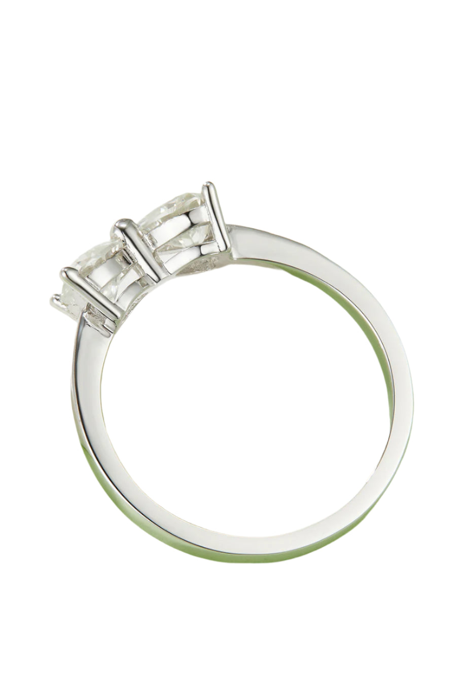 1 Carat Moissanite 925 Sterling Silver Bow Ring