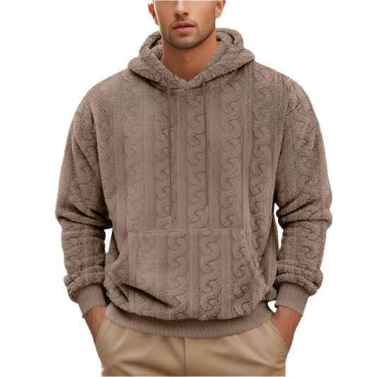 Men's Hooded Teddy Plush Sweater