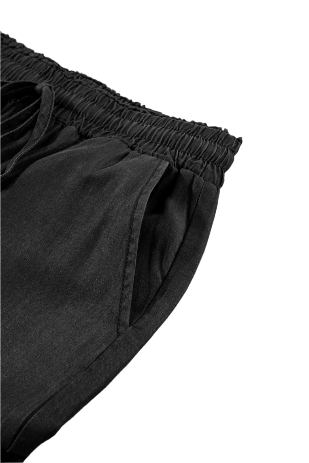 Drawstring Wide Leg Jeans