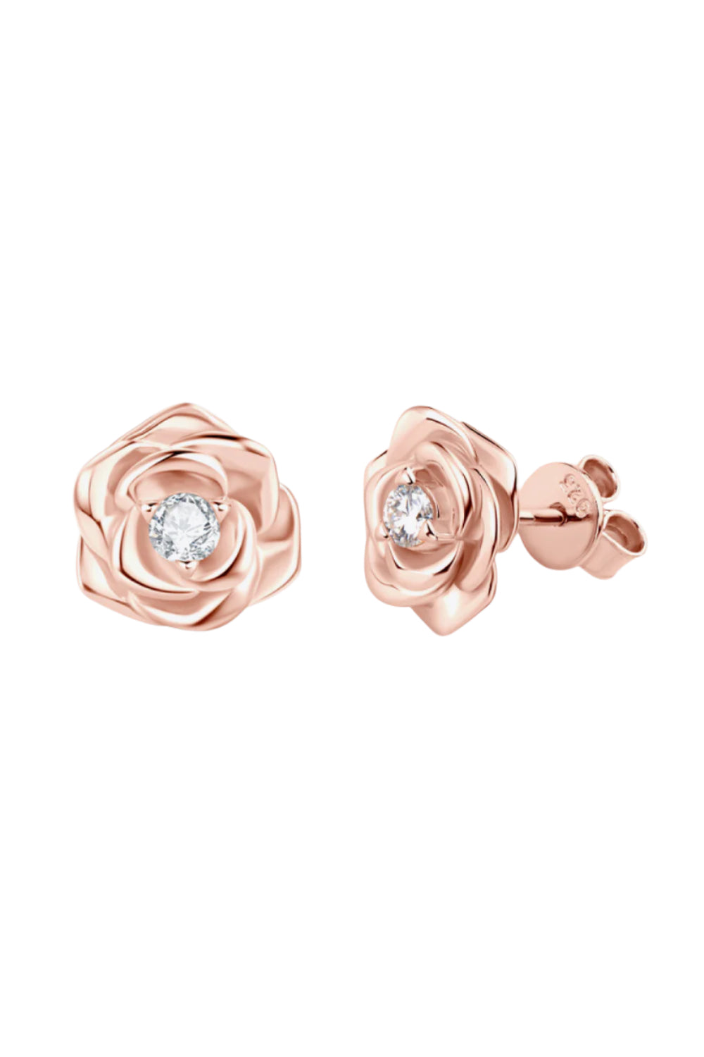 Adored Moissanite Rose 925 Sterling Silver Earrings