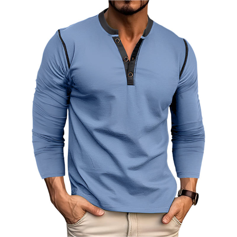 Men's Contrast Long Sleeve Shirt