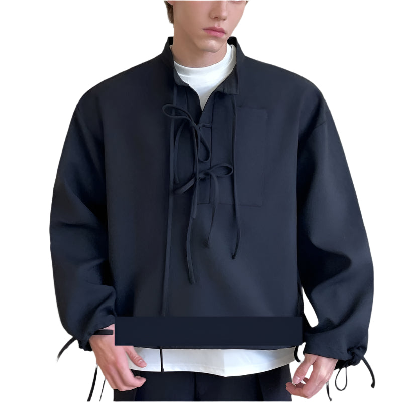 Men's Drawstring Cardigan
