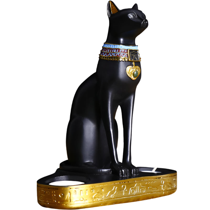 Resin Bastet Statue Tea Light Candle Holder