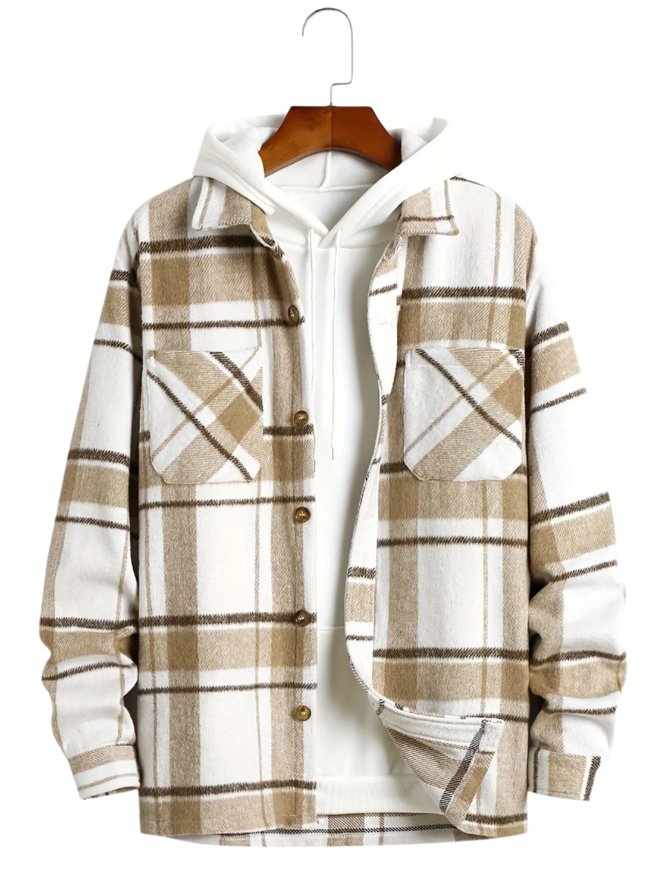 Men's Long Sleeve Plaid Button Up Shirt