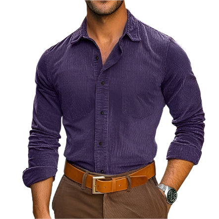 Men's Long Sleeve Corduroy Shirt