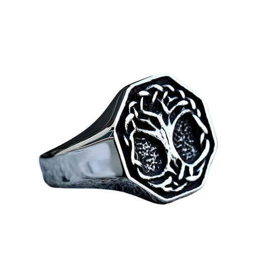Stainless Steel Yggdrasil Ring