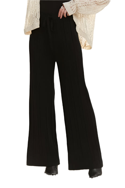 ADORA Tied Wide Leg Knit Pants