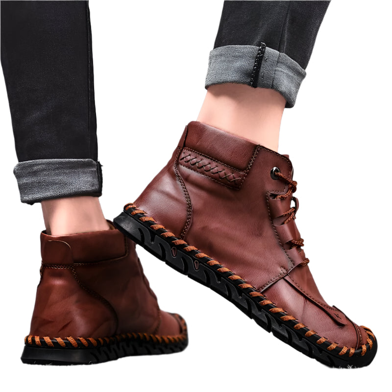 Cowhide Leather Hand Stitched Men's Boots