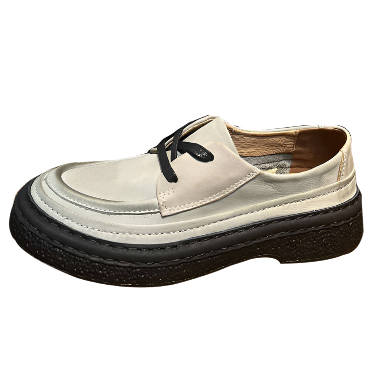 Men's Cowhide Leather Suede Lace Up Shoes