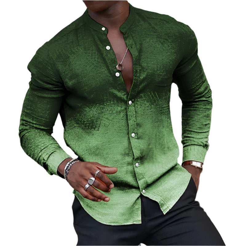 Men's Gradient Long Sleeve Shirt