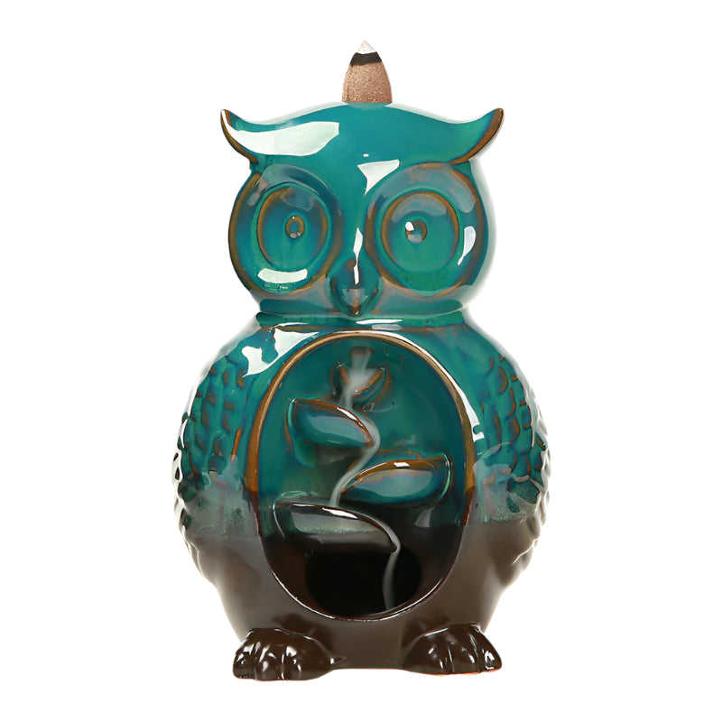 Ceramic Backflow Owl Incense Burner