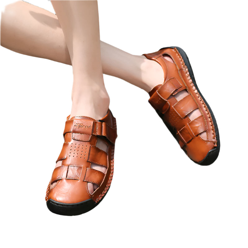 Hand Sewn Cowhide Leather Men's Casual Sandals