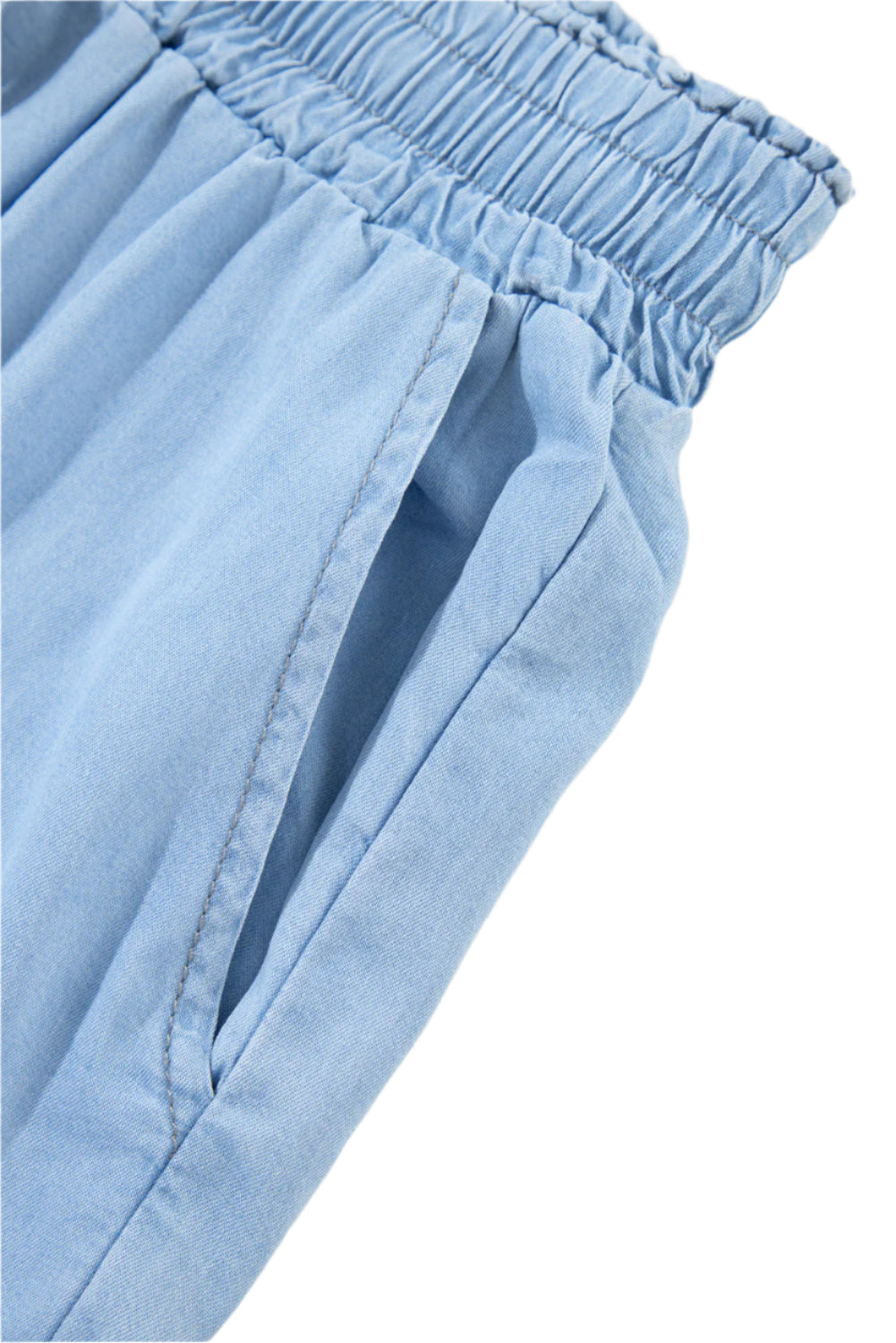 Drawstring Wide Leg Jeans