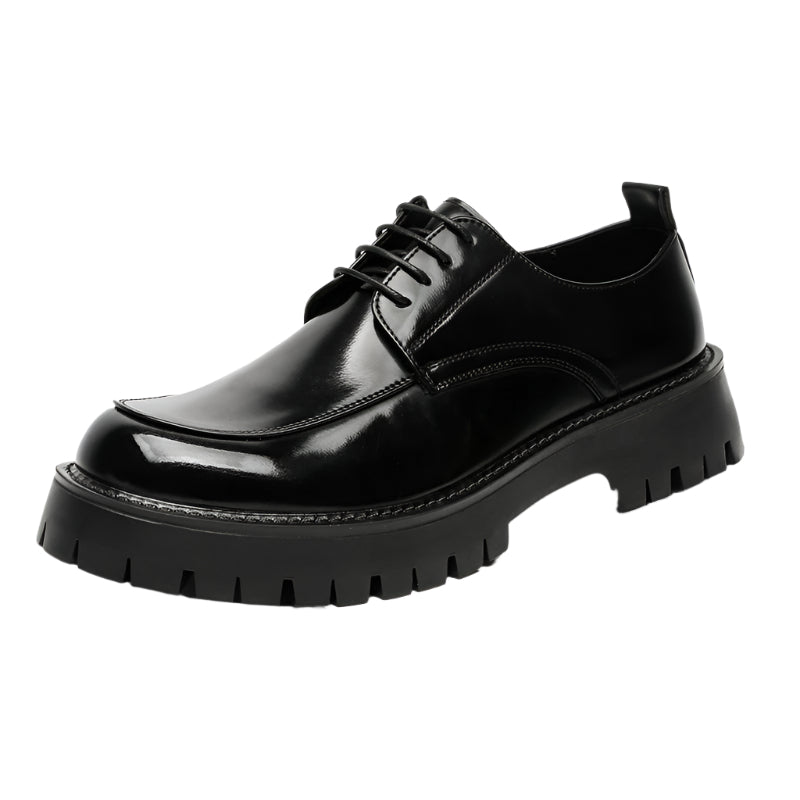 Men's PU Patent Leather Thick Sole Shoes