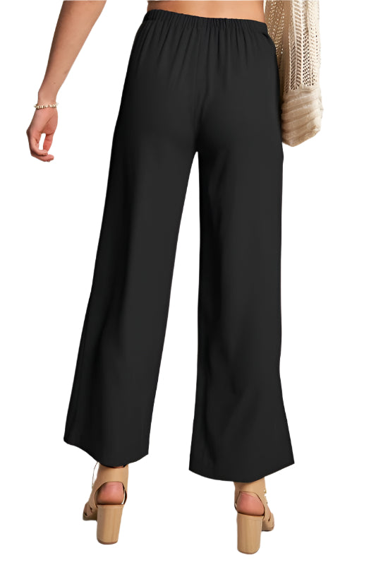 Davi & Dani Wide Leg Mid-Rise Pants