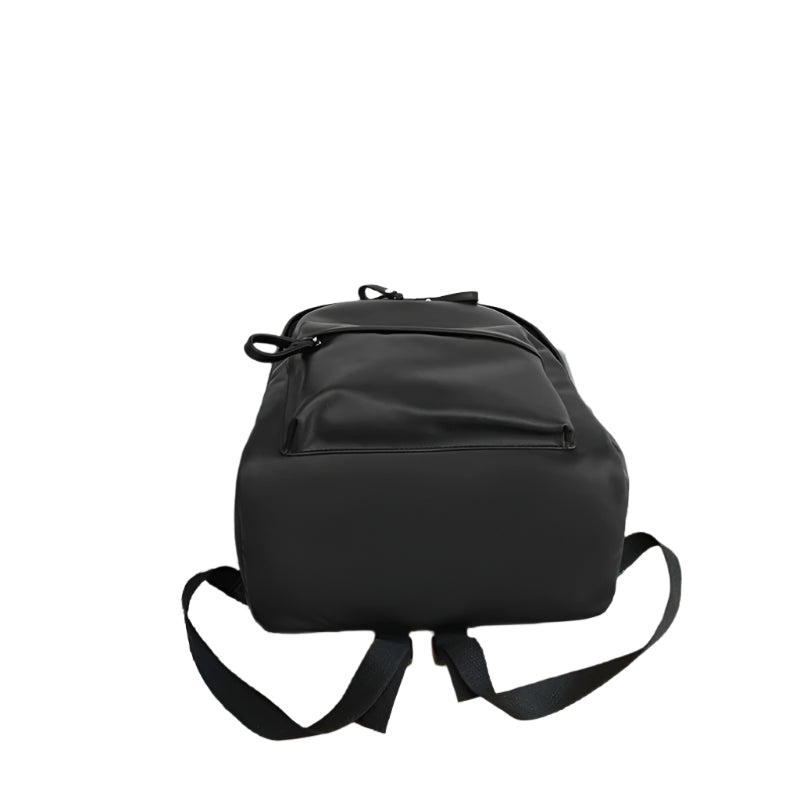 PU Leather Zip Backpack Bag