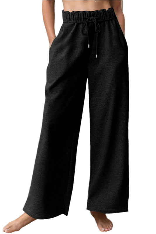 Drawstring Wide Leg Active Pants