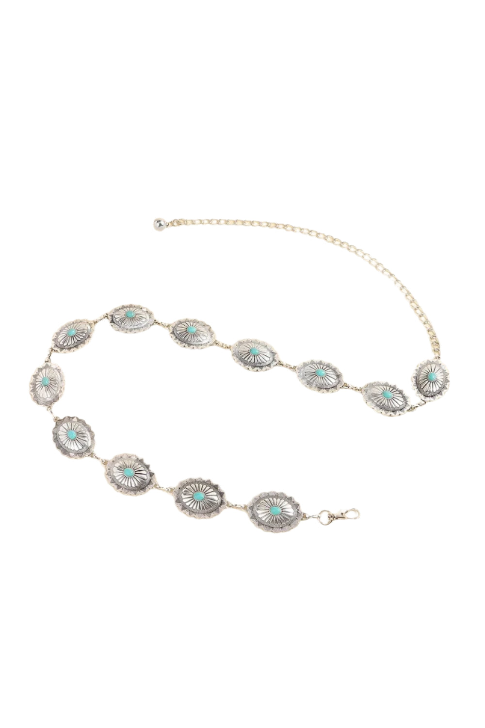 Vintage Turquoise Alloy Belt