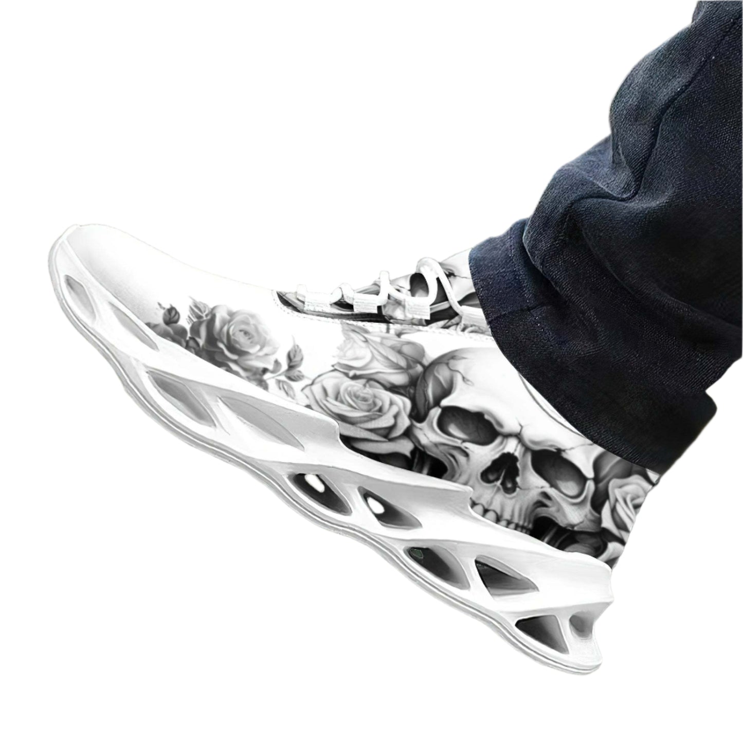 Men's Skull and Roses Athletic Shoes