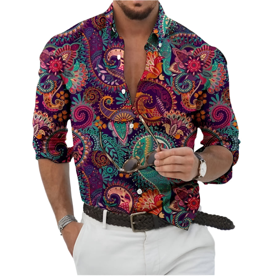 3D Print Collard Western Style Button Down Shirt