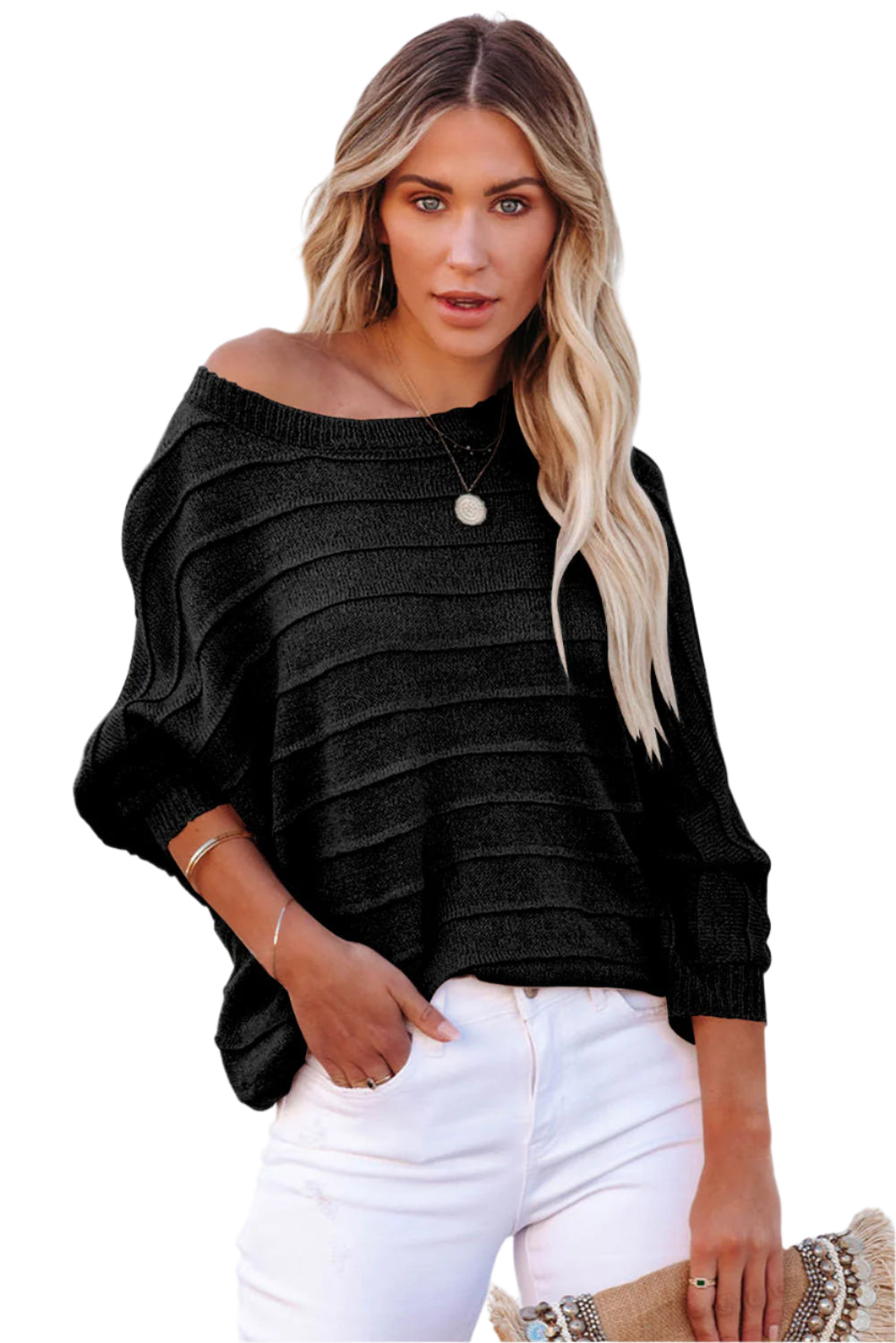 Round Neck Long Sleeve Knit Top
