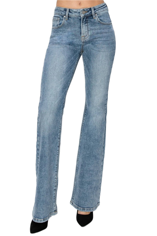 RISEN Full Size Mid Rise Bootcut Jeans