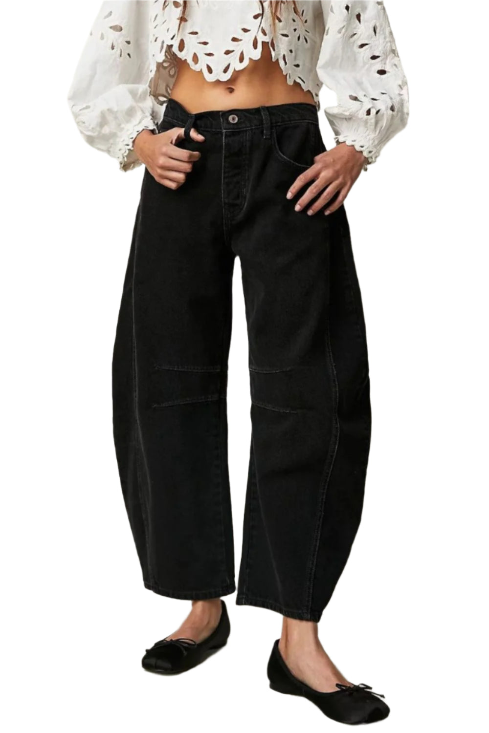 Wide Leg Jeans with Pockets