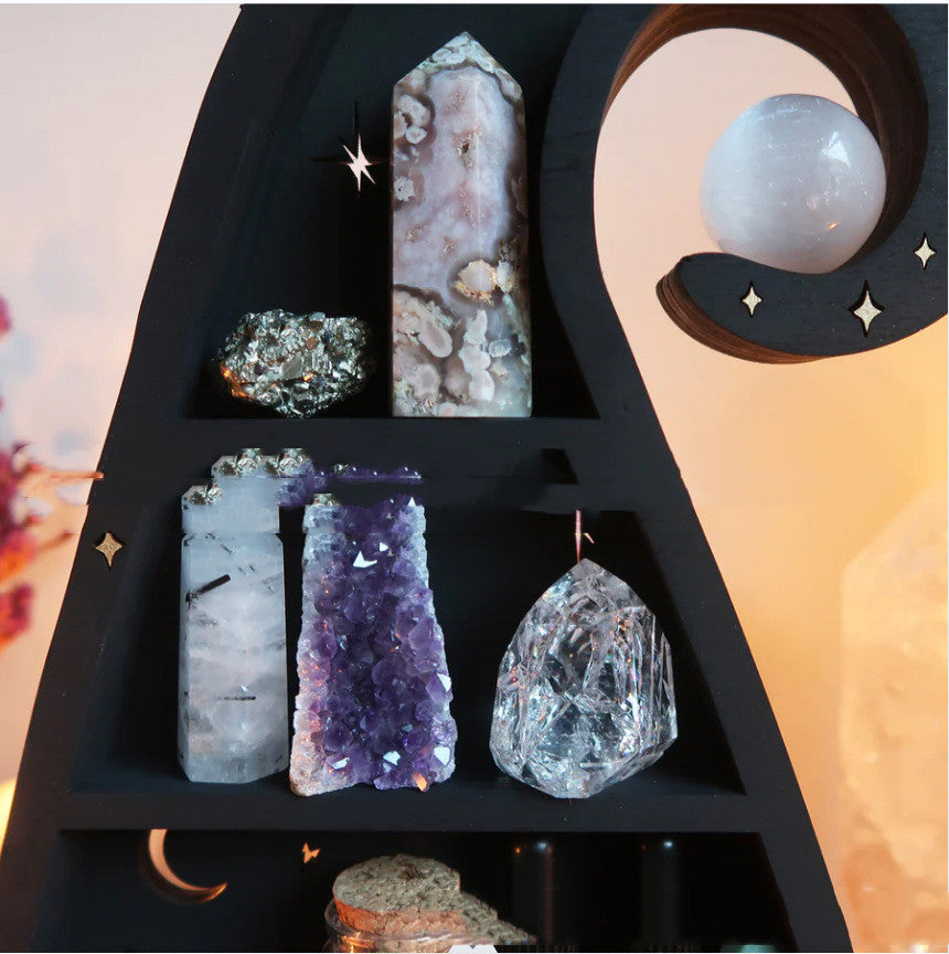 Resin Witch's Hat Crystal Display Shelf