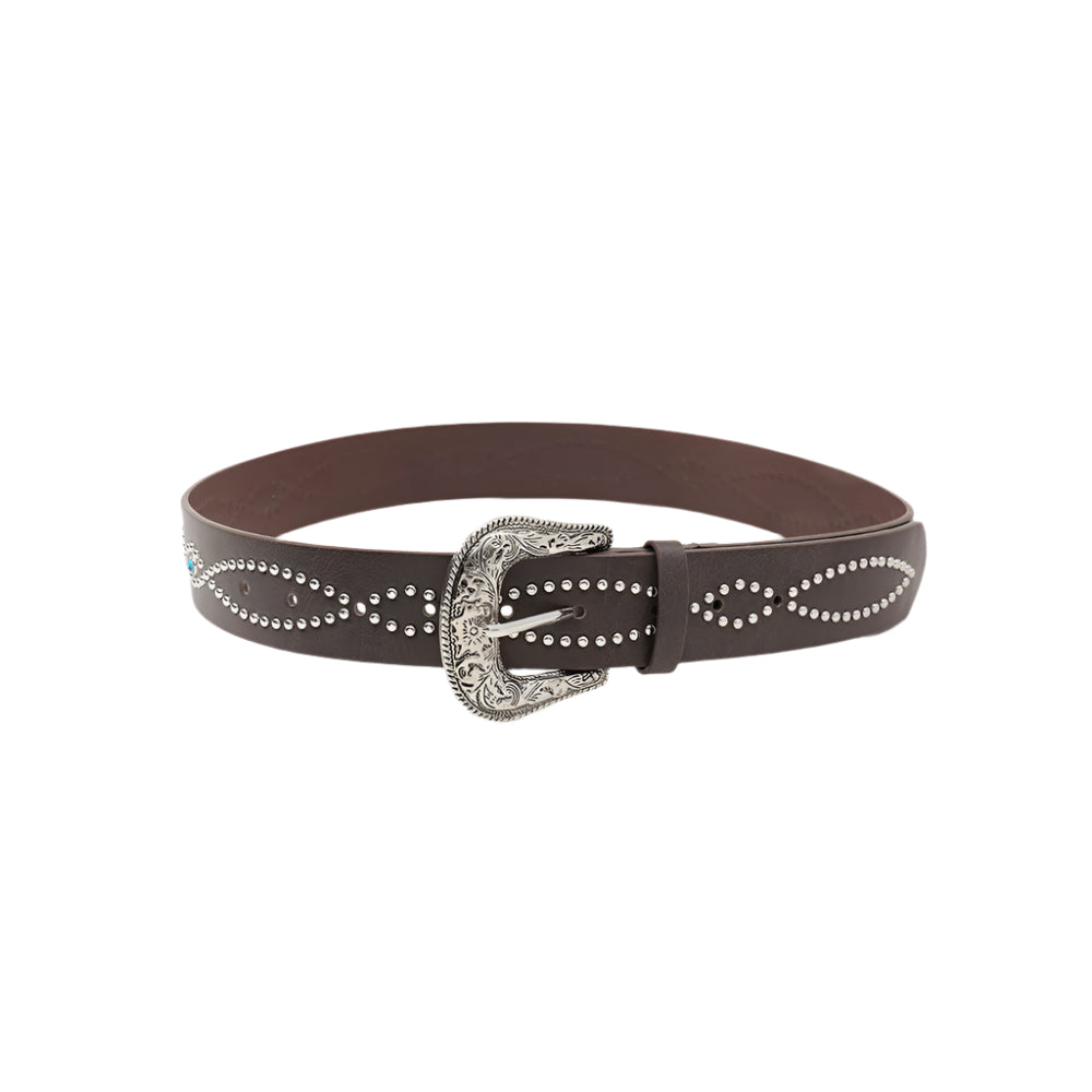 PU Leather Rhinestone Belt