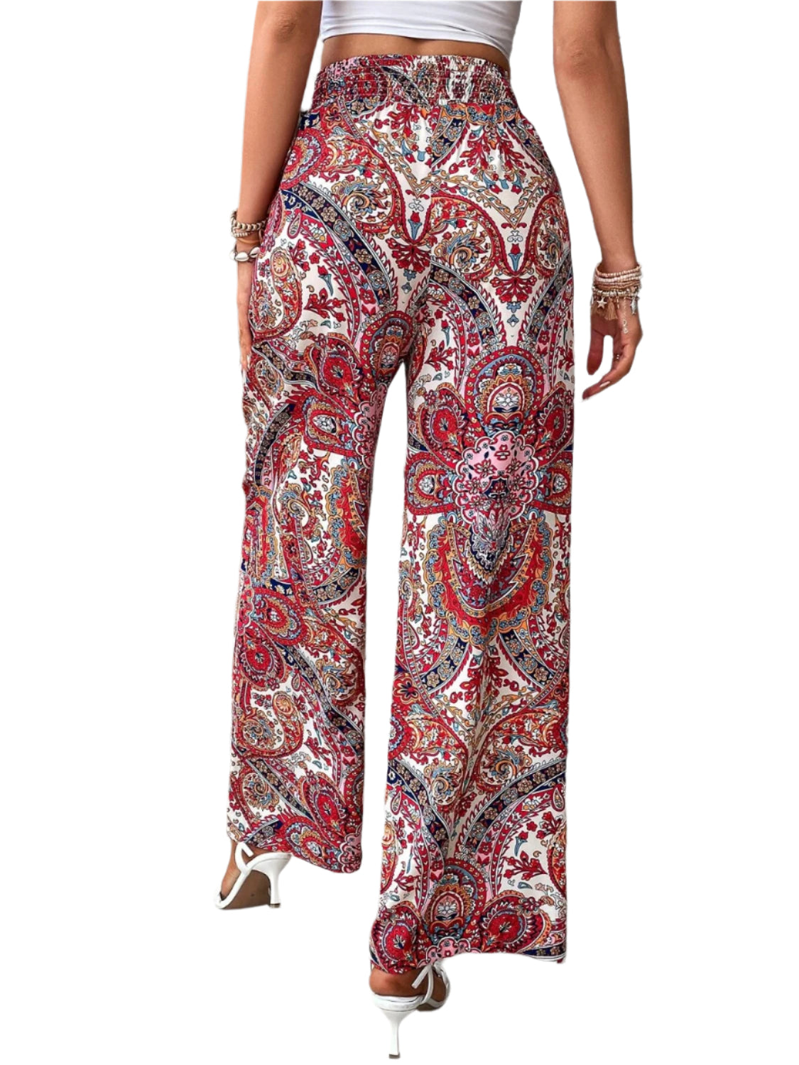 Printed Wide Leg Pants