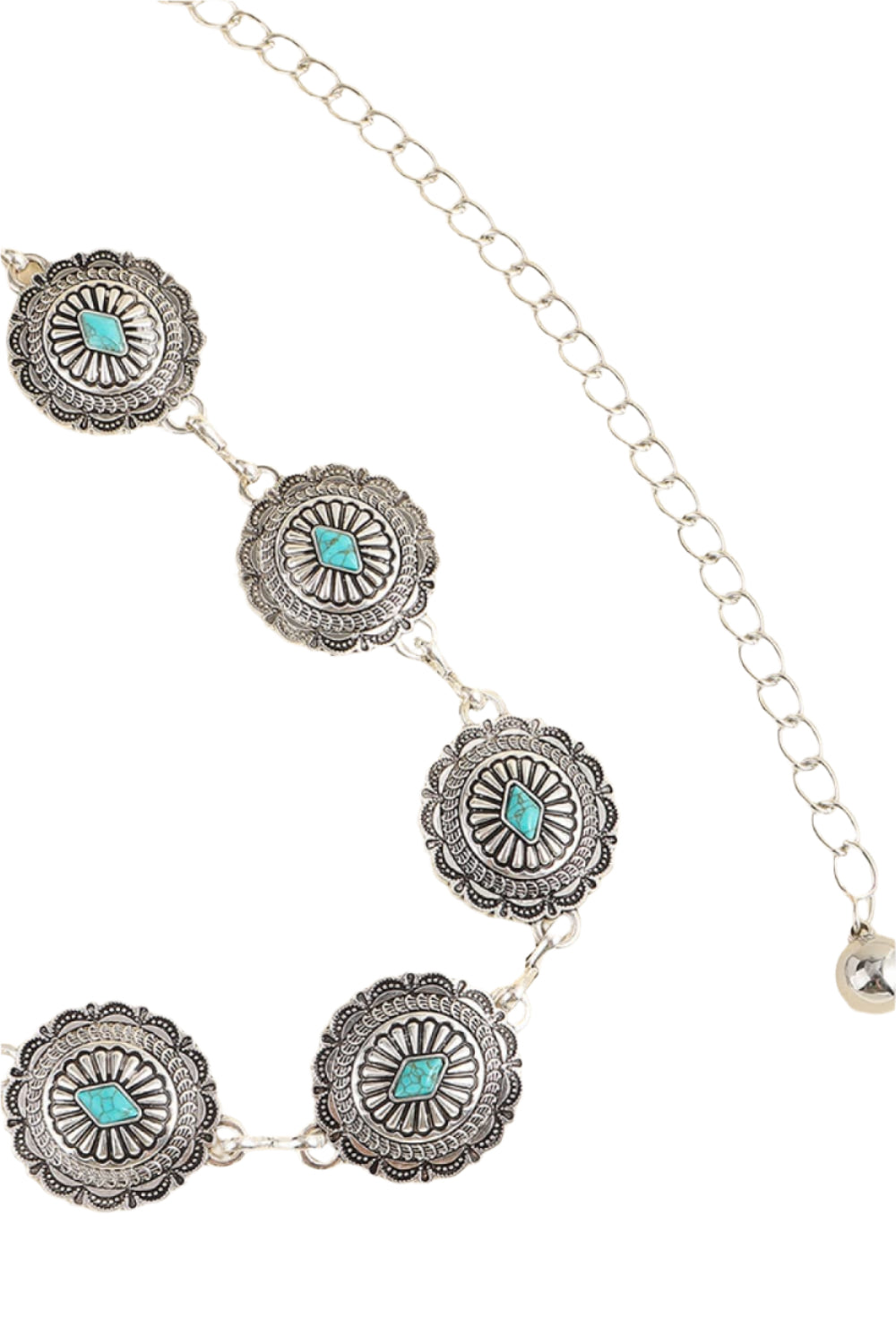 Vintage Turquoise Alloy Belt